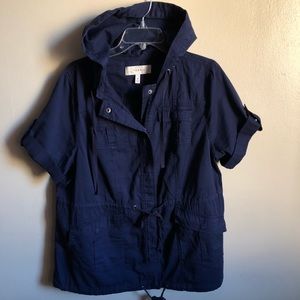 Torrid Navy Anorak Short Sleeve Jacket